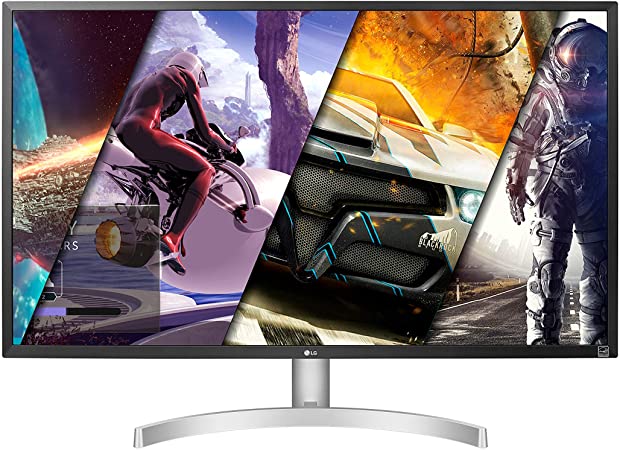 Photo 1 of LG 32UL500-W 31.5 Inch UHD (3840 x 2160) VA Display with AMD FreeSync, DCI-P3 95% Color Gamut and HDR 10 Compatibility - Silver/White