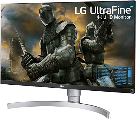 Photo 1 of LG 27UK650-W 27” Inch UHD (3840 x 2160) IPS Display with HDR 10, sRGB 99% Color Gamut, AMD FreeSync Technology, 3-Side Virtually Borderless Design