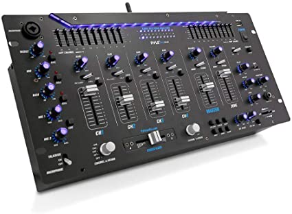 Photo 1 of Pyle 6 Channel Mixer, Bluetooth DJ Controller, Stereo Mixer, Professional Sound System, LED Illumination, Mixer Digital Audio, Digital Mixing System, Speed Control, 5U Rack Mount System, PYD1964B.5