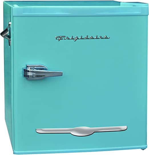 Photo 1 of Frigidaire EFR176-BLUE 1.6 cu ft Blue Retro Fridge with Side Bottle Opener. for The Office, Dorm Room or Cabin