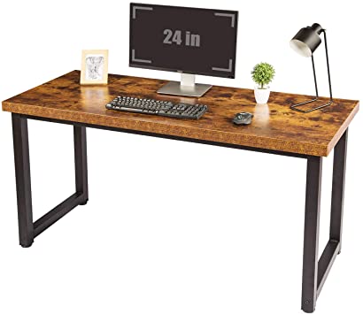 Photo 1 of TOPSKY 59" Big Large Computer Office Desk 1.88 Thickness Desktop (Rustic Brown)