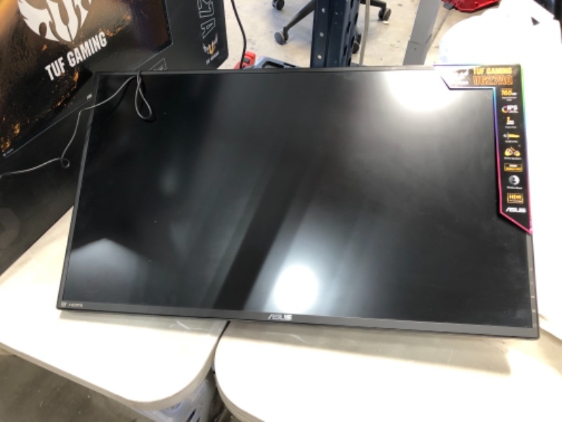 Photo 1 of PARTS ONLY NON REFUNDABLE DID NOT POWER ON 
ASUS TUF Gaming 27" 2K HDR Gaming Monitor (VG27AQ) - QHD (2560 x 1440), 165Hz (Supports 144Hz), 1ms, Extreme Low Motion Blur, Speaker, G-SYNC Compatible, VESA Mountable, DisplayPort, HDMI
