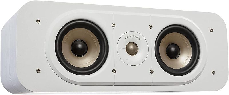 Photo 1 of Polk Signature Elite ES30 Center Channel Speaker - Hi-Res Audio Certified and Dolby Atmos & DTS:X Compatible, 1" Tweeter & Two 5.25" Woofers, Dual Power Port for Effortless Bass, Elegant White-Washed
