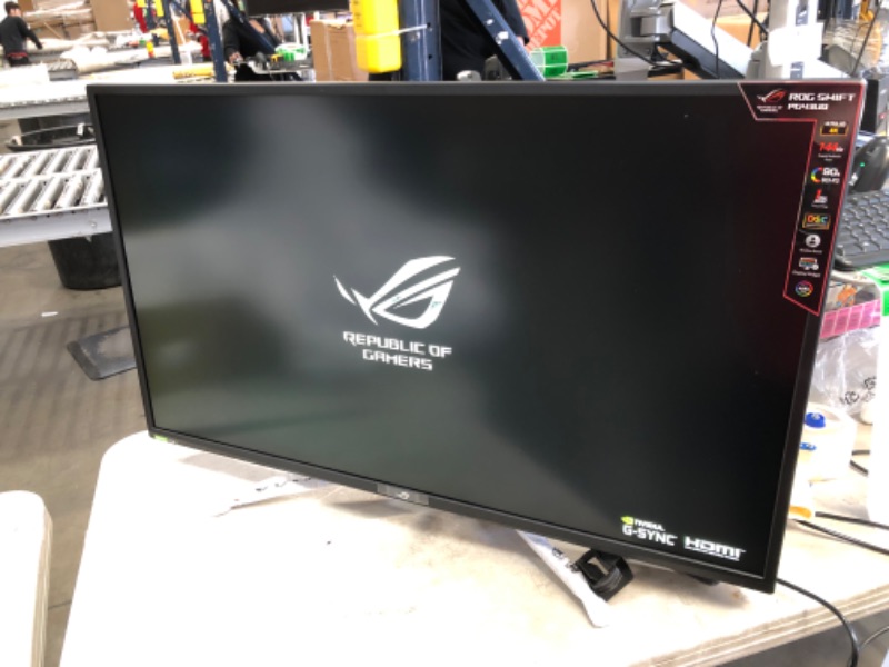 Photo 6 of ASUS ROG Swift PG43UQ 43” 4K HDR DSC Gaming Monitor, (3840 x 2160), 144Hz, G-SYNC Compatible, 1ms, Eye Care, DisplayHDR 1000, DisplayPort HDMI USB, Aura Sync
