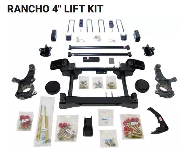 Photo 1 of **INCOMPLETE**RANCHO KIT 01-10 SILVERADO/SIERRA 25OO HD 2WD/4WD AUTO TRANS 4IN BLACK SUSPENSIONSYSTEM 
RANCHO RS6548B-4