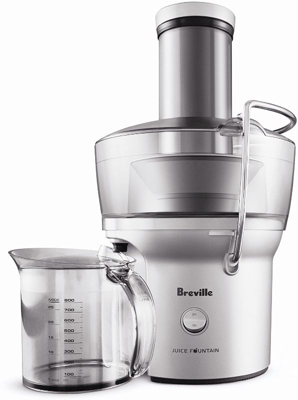 Photo 1 of **MISSING PARTS**DAMAGED** Breville BJE200XL Juice Fountain Compact, Centrifugal Juicer, Silver, 10" x 10.5" x 16"
