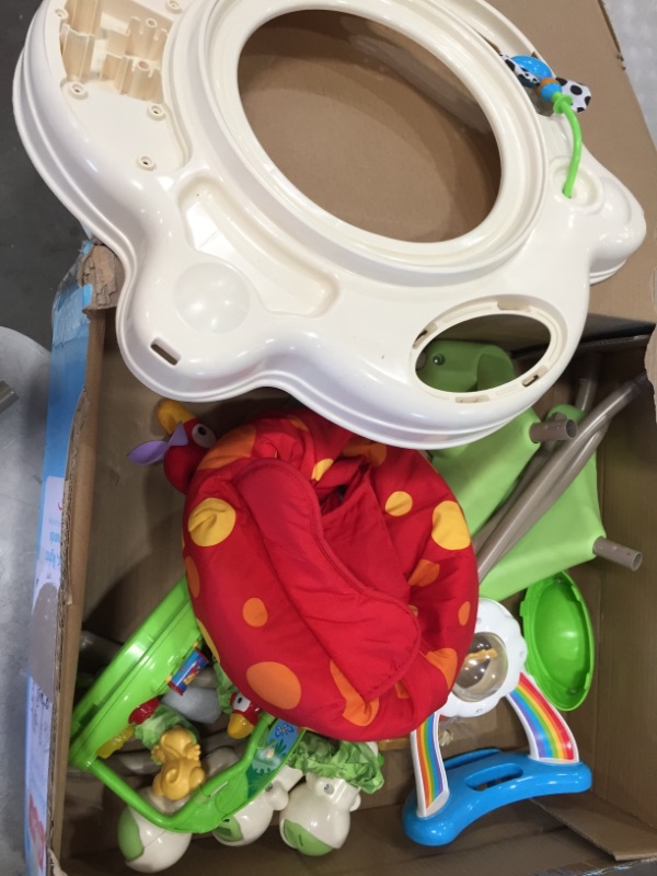 Photo 3 of **MISSING TOP PIECE**
Fisher-Price Rainforest Jumperoo, freestanding baby activity center with lights, music, and toys
