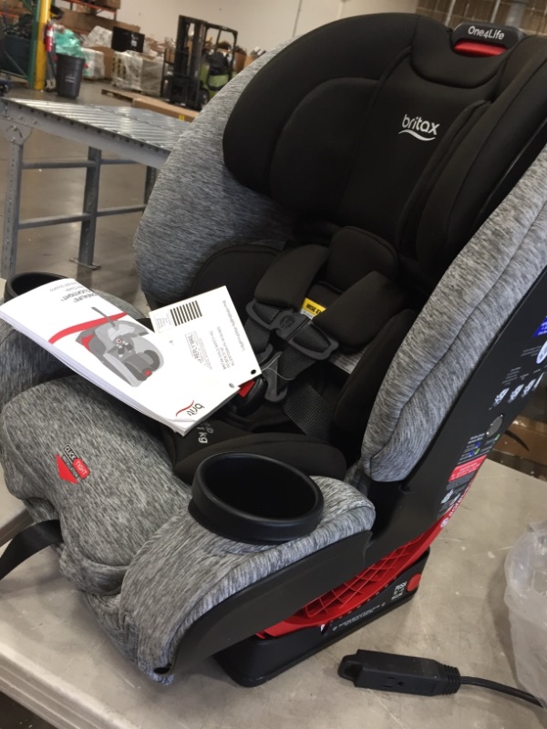 Photo 2 of Britax One4Life ClickTight All-in-One Car Seat – 10 Years of Use – Infant, Convertible, Booster – 5 to 120 Pounds, Spark Premium Soft Knit Fabri
