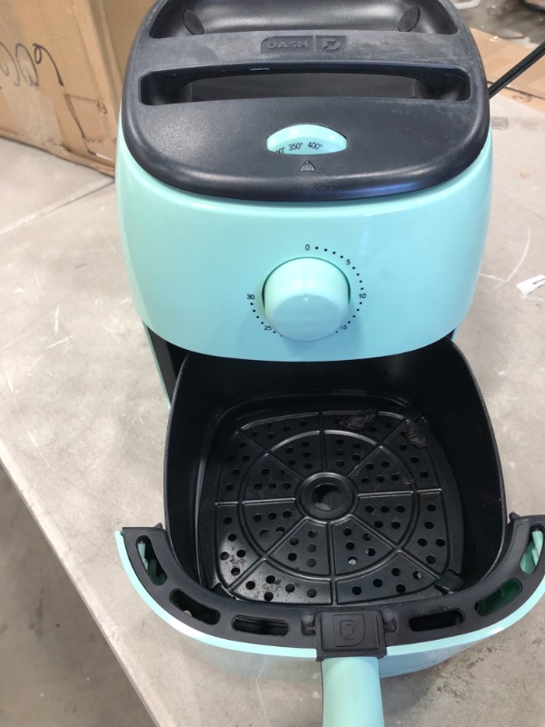 Photo 2 of DASH Tasti-Crisp™ Electric Air Fryer Oven Cooker with Temperature Control, Non-Stick Fry Basket, Recipe Guide + Auto Shut Off Feature, 1000-Watt, 2.6Qt, Aqua
