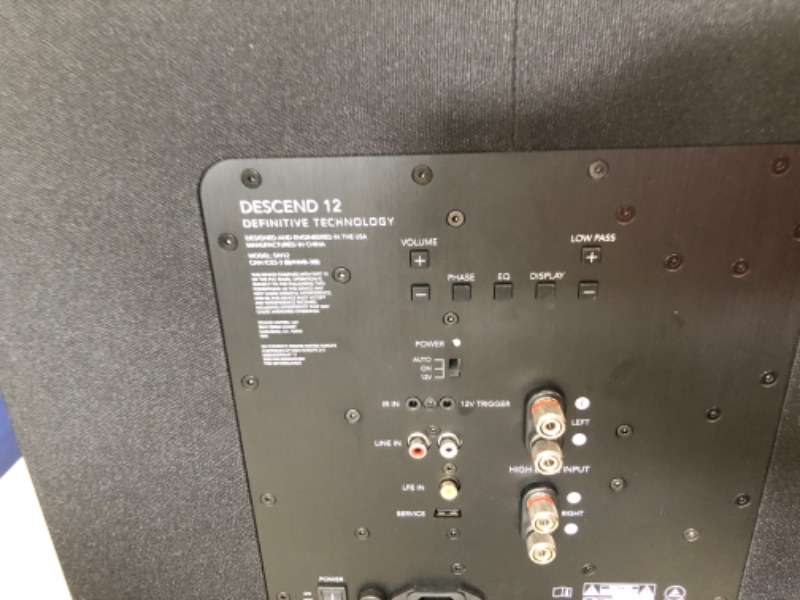 Photo 1 of Definitive Technology Descend DN12 12" Subwoofer (Midnight Black)
