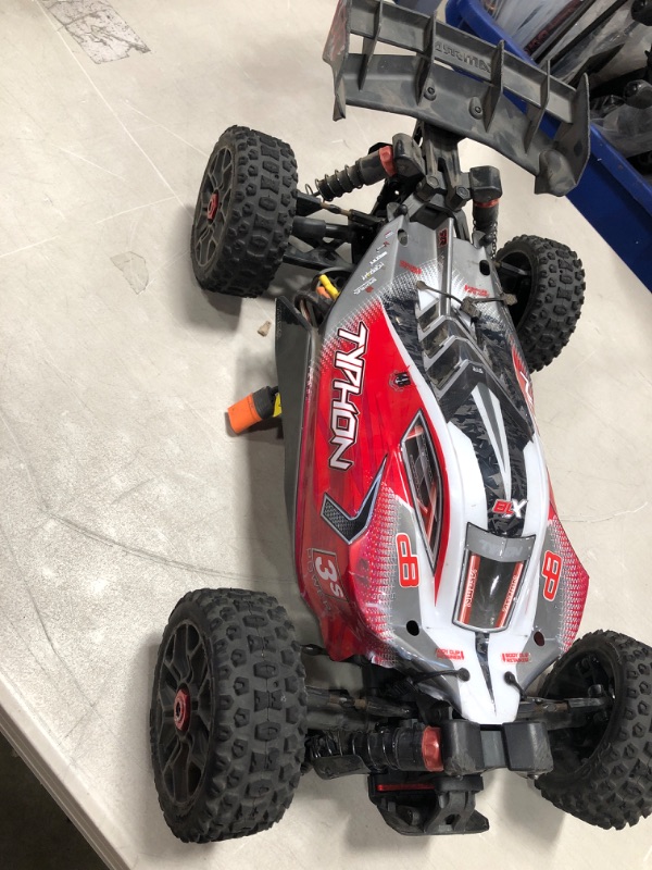 Photo 5 of **DAMAGED**  ARRMA 1/8 Typhon 4X4 V3 3S BLX Brushless Buggy RC Truck RTR (Transmitter and Receiver Included, Batteries and Charger Required), Red, ARA4306V3
