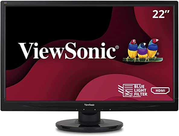 Photo 1 of ViewSonic VA2246MH-LED 22 Inch Full HD 1080p LED Monitor with HDMI and VGA Inputs for Home and Office, Black