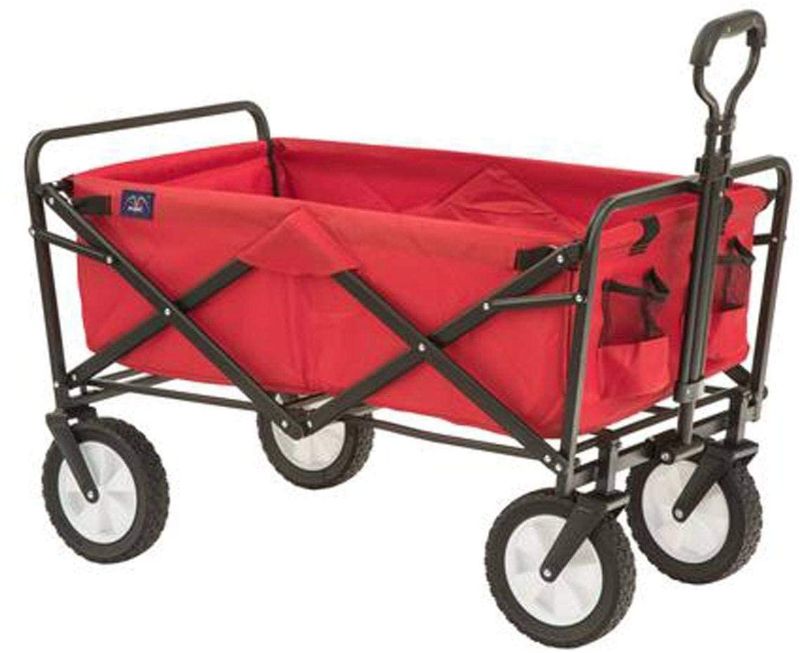 Photo 1 of  Collapsible Folding Outdoor Utility Wagon, Red
