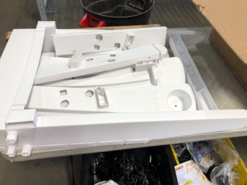 Photo 1 of ***PARTS ONLY*** Keter 2 Pack Alpine Adirondack Resin Outdoor Furniture Patio Chairs with Cup Holder-Perfect for Beach, Pool, and Fire Pit Seating, White
