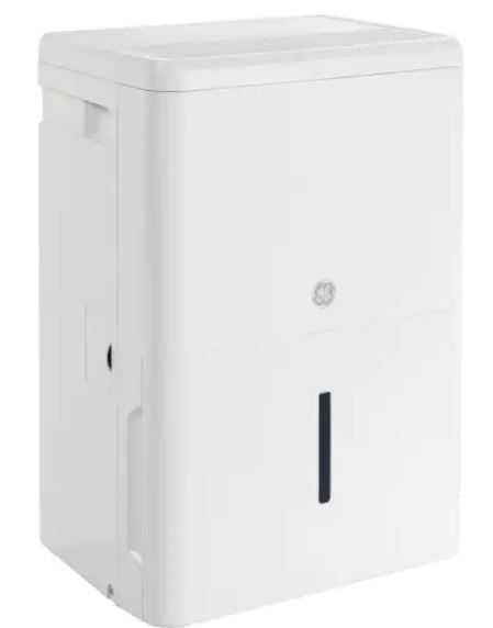 Photo 1 of 
GE
22 pt. Dehumidifier with Smart Dry for Bedroom, Basement or Damp Rooms up to 1500 sq. ft. in White, ENERGY STAR