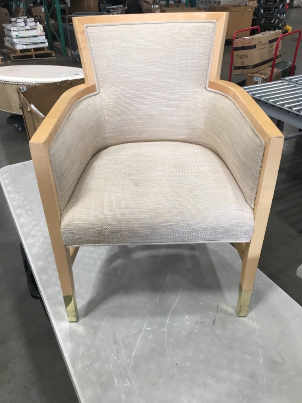 Photo 1 of BEIGE WOOD CHAIR