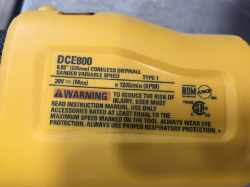 Photo 3 of "DeWALT DCE800B 20V MAX Cordless Durable Brushless Drywall Sander - Bare Tool"
