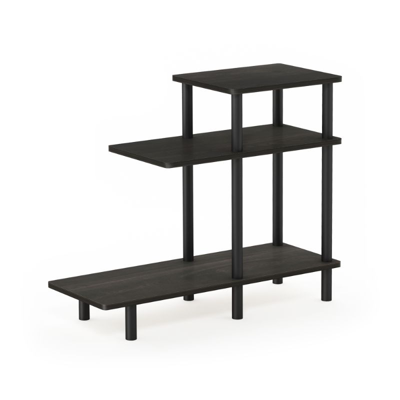 Photo 1 of (minor damage)18127EX-BK Turn-N-Tube 3-Tier Sofa Side Table, Espresso & Black - 31.5 X 25.63 X 11.61 in.
