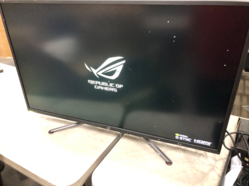 Photo 4 of ASUS ROG Swift PG43UQ 43” 4K HDR DSC Gaming Monitor, (3840 x 2160), 144Hz, G-SYNC Compatible, 1ms, Eye Care, DisplayHDR 1000, DisplayPort HDMI USB, Aura Sync
