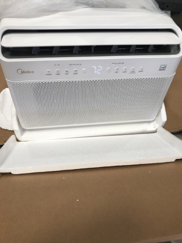 Photo 7 of Midea 8,000 BTU U-Shaped Smart Inverter Window Air Conditioner–Cools up to 350 Sq. Ft., Ultra Quiet with Open Window Flexibility, Works with Alexa/Google Assistant, 35% Energy Savings, Remote Control
