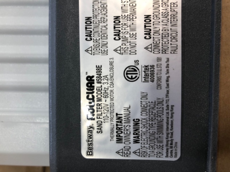 Photo 6 of **INCOMPLETE BOX 2 OF 2 ONLY***Bestway 24' x 12' x 52" Power Steel Frame Above Ground Rectangular Swimming Pool Set w/ 1500 GPH Sand Filter Pump, Cover, Ladder, & Ground Cloth
