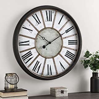 Photo 1 of (CRACKED FRAME)
FirsTime & Co. Roman Wall Clock, 29", Oil Rubbed Bronze