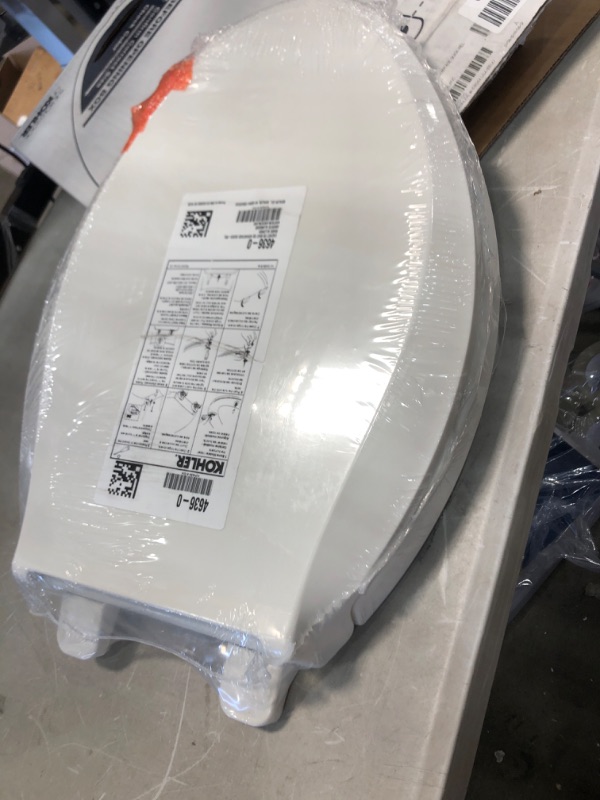 Photo 3 of (CRACKED)
KOHLER K-4636-0 Cachet Quiet Close Toilet Seat, White, Elongated
