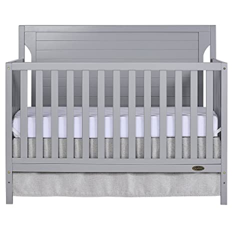 Photo 1 of (MISSING MANUAL; DENTED)
Dream On Me Cape Cod 5-in-1 Convertible Crib in Pebble Grey, 
