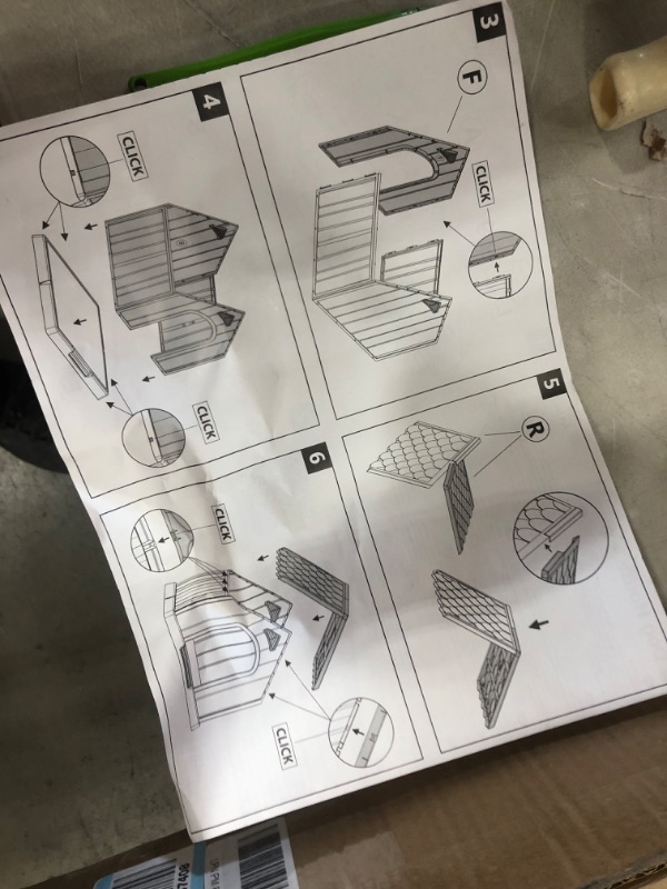 Photo 2 of **INCOMPLETE**  Quality Products Innovative Outdoor Pet House Large Waterproof Dog Kennel Shelter for Small, Medium, and Large Dogs, 36 x 34.5 x 36 Inches, Gray

