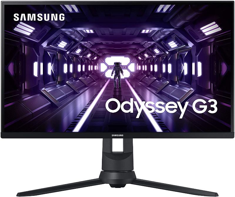 Photo 1 of SAMSUNG Odyssey G3 Series 27-Inch FHD 1080p Gaming Monitor, 144Hz, 1ms, 3-Sided Border-Less, VESA Compatible, Height Adjustable Stand, FreeSync Premium (LF27G35TFBNXZA)
