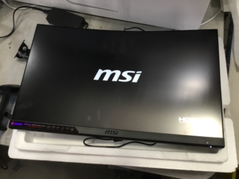 Photo 1 of ('MISSING HARDWARE') MSI 24" FHD 1500R Curvature Non-Glare Super Narrow Bezel 1ms 1920 x 1080 144Hz Refresh Rate Tilt Adjustment FreeSync Curved Gaming Monitor (Optix G24C4), Black

