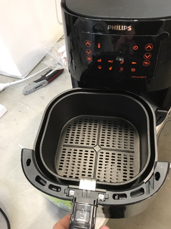 Photo 3 of Philips Essential 6 in 1 Airfryer Compact 1.8lb/4.1L Capacity Digital Airfryer with Rapid Air Technology, Easy Clean Basket, Black- HD9252/91