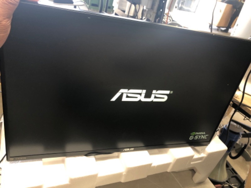 Photo 2 of ASUS TUF Gaming VG259QR 24.5” Gaming Monitor, 1080P Full HD, 165Hz (Supports 144Hz), 1ms, Extreme Low Motion Blur, G-SYNC Compatible ready, Eye Care, DisplayPort HDMI, Shadow Boost, Height Adjustable ** NO DISPLAYPORT CABLE***
