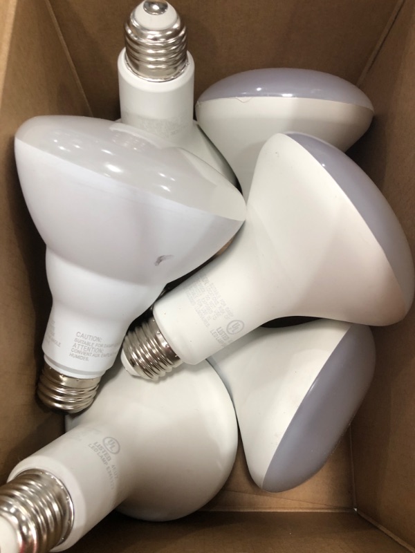 Photo 2 of **Mixed bulbs** 65-Watt Equivalent BR30 Dimmable ENERGY STAR LED Light Bulb Soft White (6-Pack)