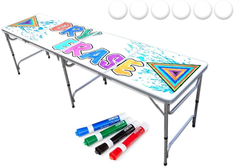 Photo 1 of **MINOR SCRATCHES** PartyPongTables.com 8-Foot PartyPong Pong Table w/Optional Cup Holes, LED Lights, Dry Erase Surface & More - Choose Your Table Model
