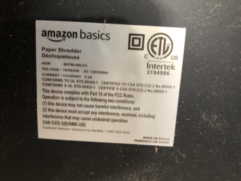 Photo 5 of Amazon Basics 24-Sheet Cross-Cut Paper, CD and Credit Card Home Office Shredder with Pullout Basket