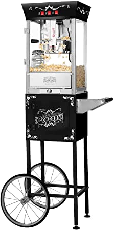 Photo 1 of Great Northern Popcorn Black Matinee Movie 8 oz. Ounce Bar Style Antique Popcorn Machine