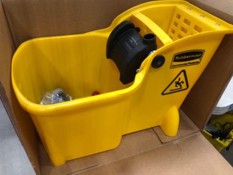 Photo 2 of 1338664 31 Qt Wheeled Wringer Mop Bucket - Yellow
