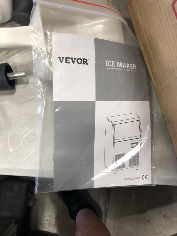 Photo 9 of VEVOR 110V Commercial Ice Maker 80-90LBS/24H, 33LBS Storage Bin, Clear Cube, Advanced LCD Panel, Auto Operation, Blue Light, Fully Upgrade, Include Electric Water Drain Pump/Water Filter/ 2 Scoops