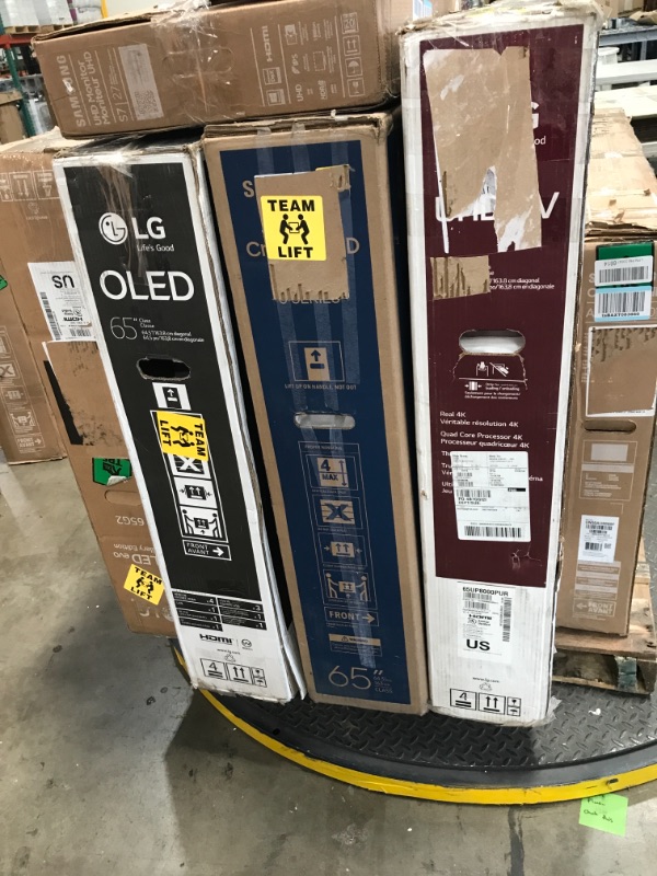 Photo 1 of MIXED PALLET OF DAMAGED TVS AND MONITORS**NO REFUNDS** 