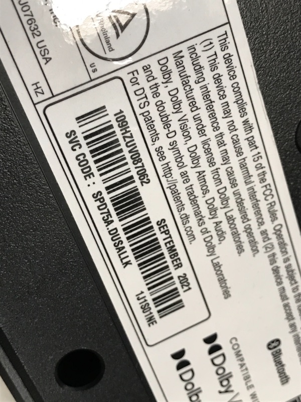 Photo 2 of LG SPD75A 3.1.2 Ch. 400W Output High Resolution Audio Sound Bar with Dolby Atmos & DTS:X and Dolby Vision & HDR10 Passthrough
