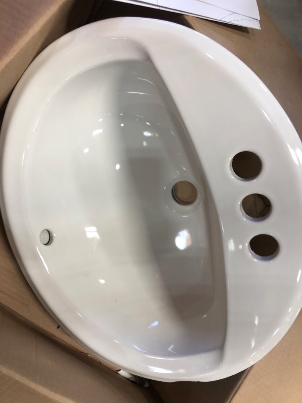 Photo 3 of American Standard Aqualyn 17-3/8" x 20-3/8" Oval Lavatory Sink White China
