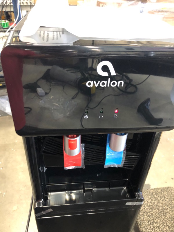 Photo 3 of Avalon A6BLWTRCLRBLK Touchless Bottom Loading Cooler Dispenser-Hot & Cold Water, Child Safety Lock, Innovative Slim Design, Holds 3 or 5 Gallon Bottles-UL/Energy Star Approved-Black