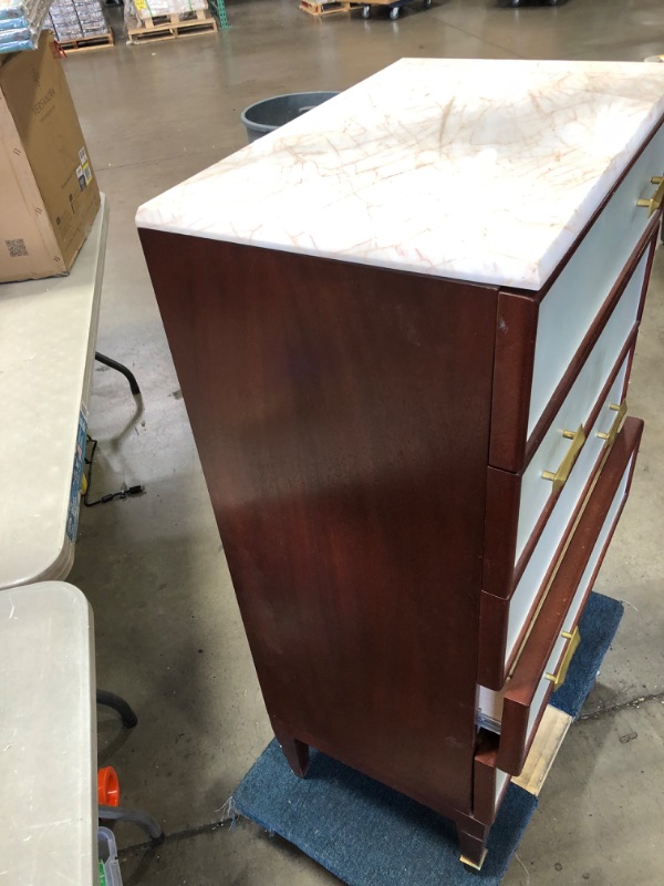 Photo 1 of 5 drawer dresser 16" L 24" W 45.5"H 