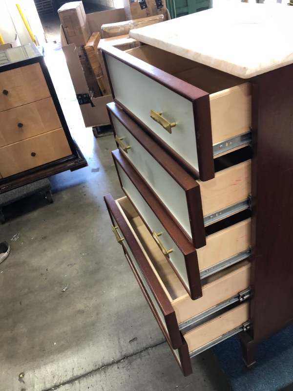Photo 1 of 5 drawer dresser 16" L 24" W 45.5"H 