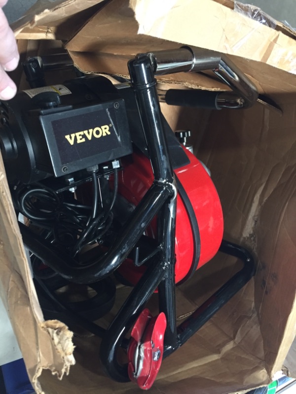 Photo 1 of 100' x 3/8'' Drain Cleaner 370W Drain Cleaning Machine Sewer Clog w/ Cutters 1700R/min