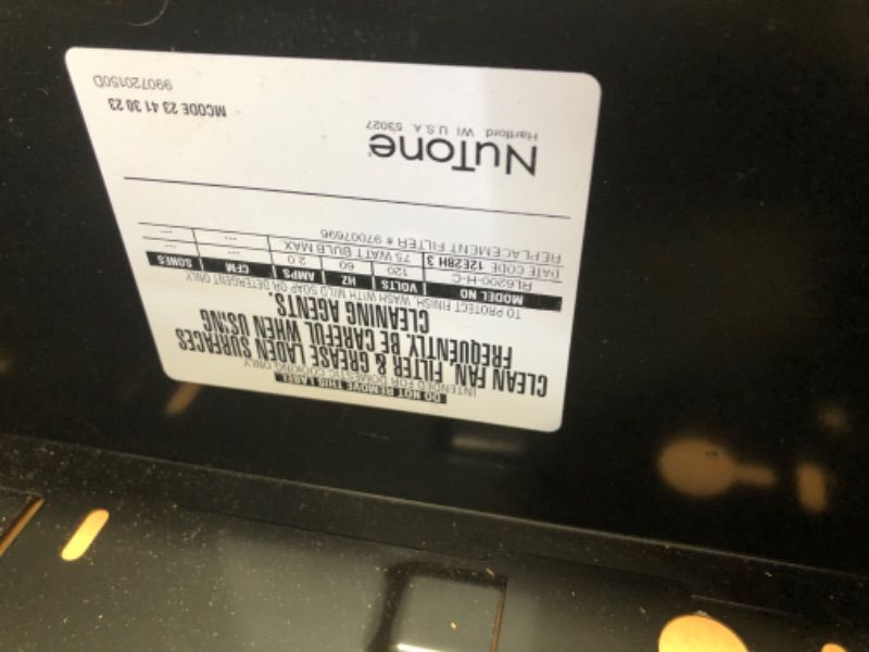 Photo 3 of **Damaged** Broan-NuTone
RL6200 Series 30 in. Ductless Under Cabinet Range Hood with Light in Black