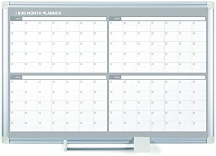 Photo 1 of (DENTED CORNERS; MISSING SIDE RAIL/TRAY)
MasterVision Planning Board, Magnetic Dry Erase, 4 Month Calendar Board with Aluminum Frame, 36" x 48"
