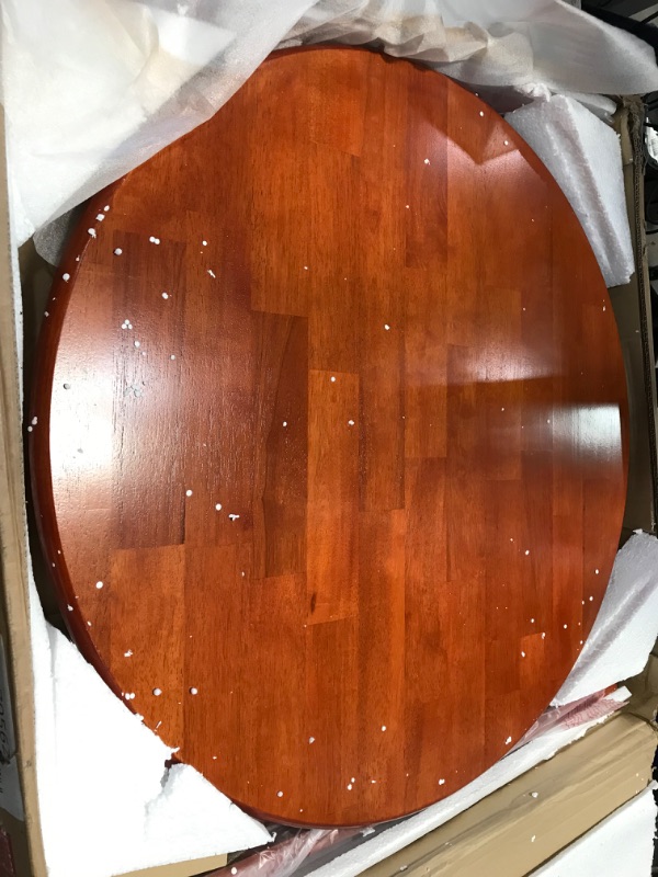 Photo 2 of (TABLE TOP ONLY)
(BOX1OF2)
(REQUIRES BOX2 FOR COMPLETION)
Boraam Round Pub Table, 42-Inch, Cherry
