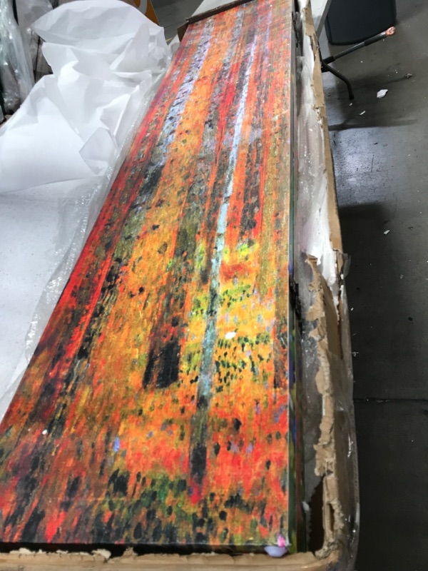 Photo 1 of (DAMAGED CORNERS)
Oriental Furniture 6 ft. Tall Double Sided Works of Klimt Room Divider - Tannenwald/Farm Garden